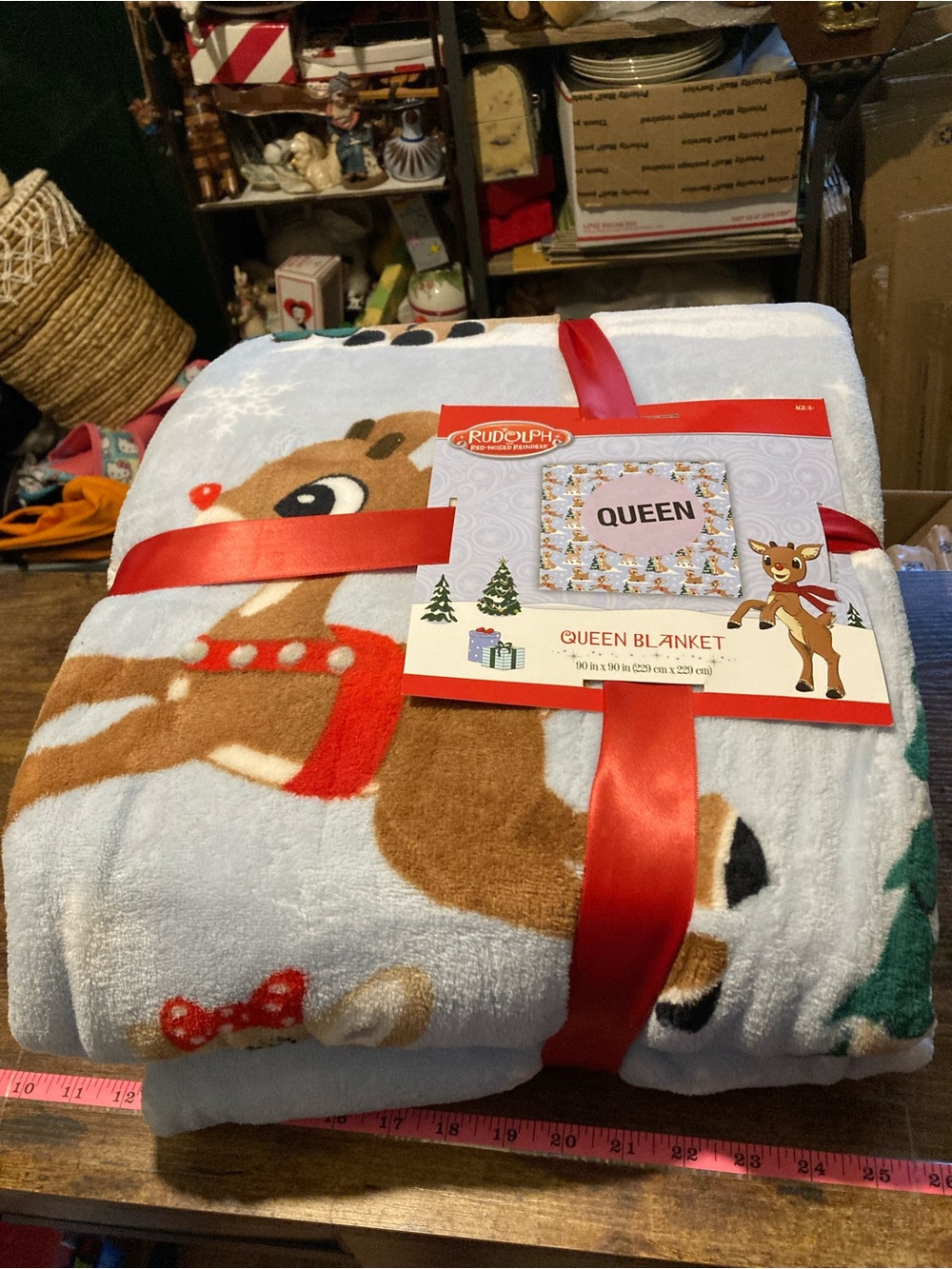 Rudolph the Red Nosed Reindeer queen blanket